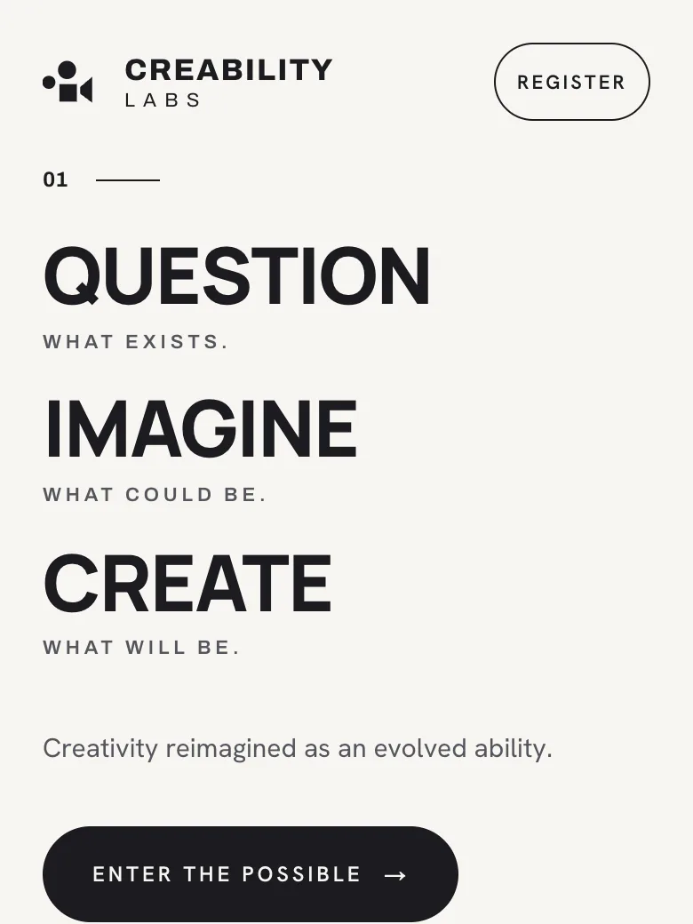 Creability Labs website